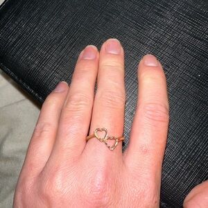 Real gold heart ring